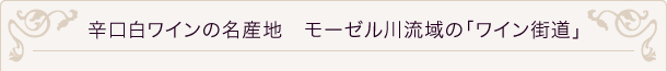 辛口白ワインの名産地　モーゼル川流域の「ワイン街道」