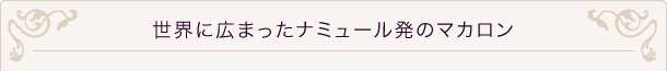 世界に広まったナミュール発のマカロン